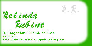 melinda rubint business card